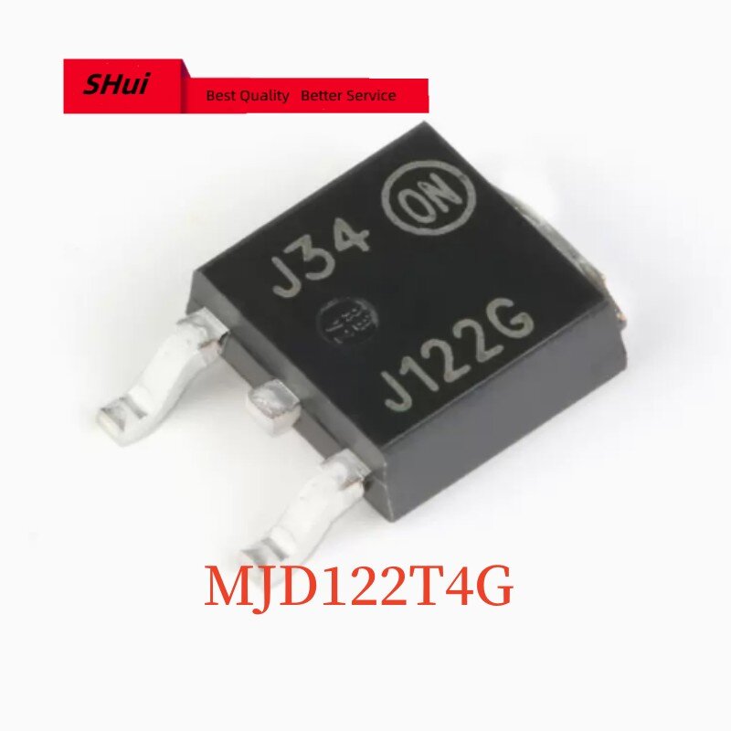 ترانزستور ثلاثي التصحيح ، MJD122T4G J122G JI22G إلى-1.2 ، V/8A ، SMD ، 10