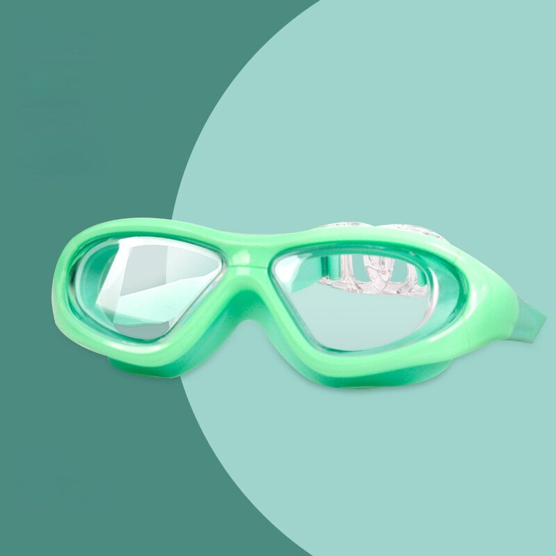 2022 الأطفال نظارات الأولاد مقاوم للماء ومكافحة الضباب HD نظارات سباحة الفتيات صندوق كبير قبعة السباحة نظارات الوقاية للسباحة مجموعة الاطفال