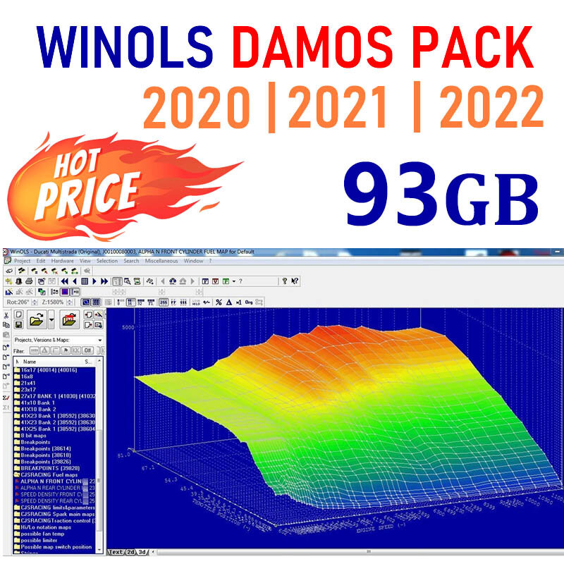 93GB حزمة كبيرة WINOLS DAMOS حزمة 2022 | 2021 | 2020 خرائط ضبط رقاقة-حزمة جديدة Damos-كبير-الأرشيف
