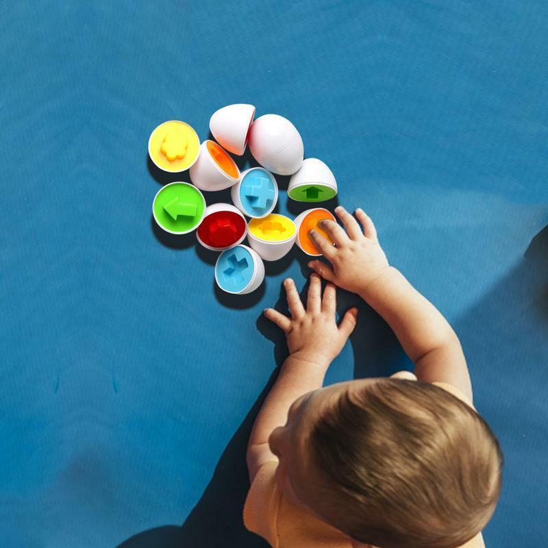 6 قطع تعليم مونتيسوري ألعاب الرياضيات الذكية البيض ثلاثية الأبعاد لعبة اللغز للأطفال ألعاب شعبية بانوراما أدوات الشكل المختلط