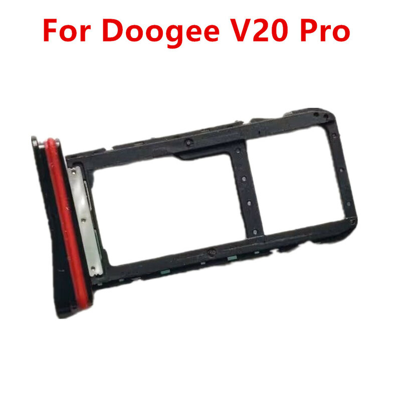 Doogee V20 Pro حامل بطاقة الهاتف الخليوي ، فتحة TF ، فتحة استبدال جزء ، أسود ، فضي ، جديد ، الأصلي