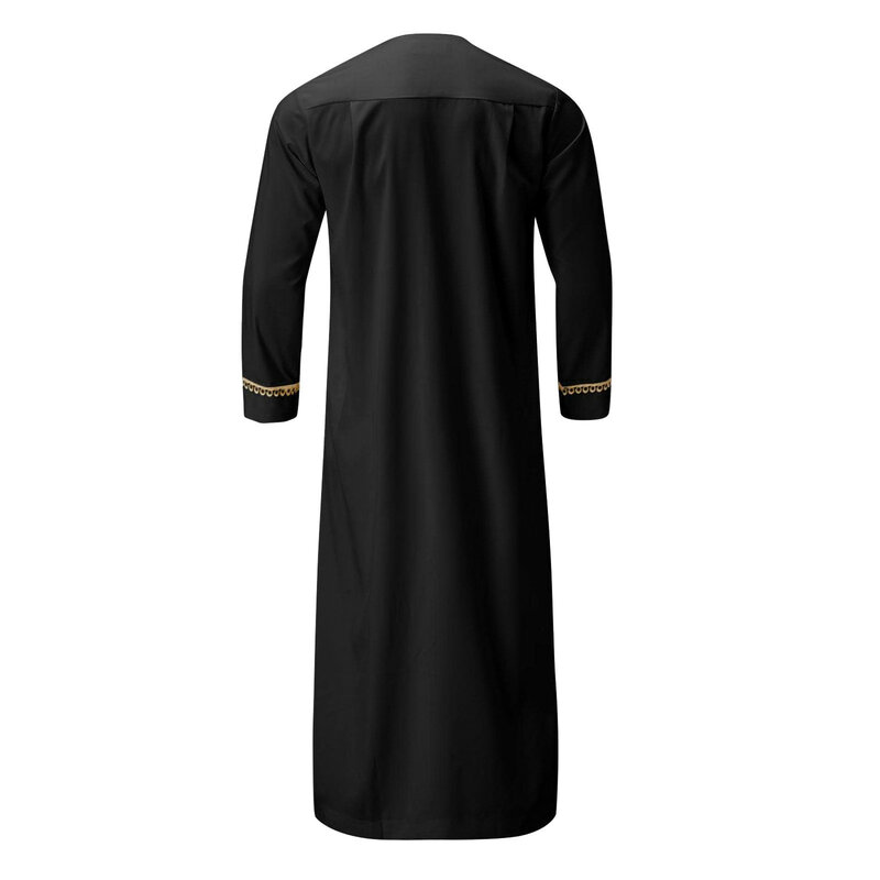 ثوب إسلامي للرجال ، رداءة متوسطة ، أكمام طويلة ، جيب مُطرز ، عباية قميص ، ملابس صلاة عربية
