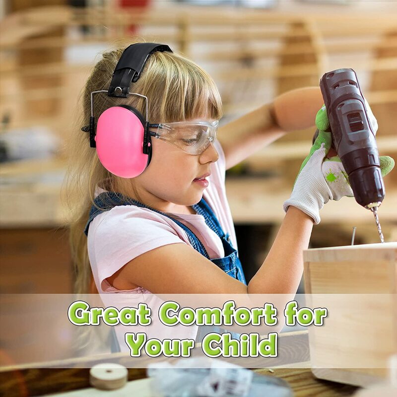 طفل للأذنين عازلة للصوت للأطفال أطفال الحد من الضوضاء قابل للتعديل للطي البلاستيك حماة الأذن المدافعين