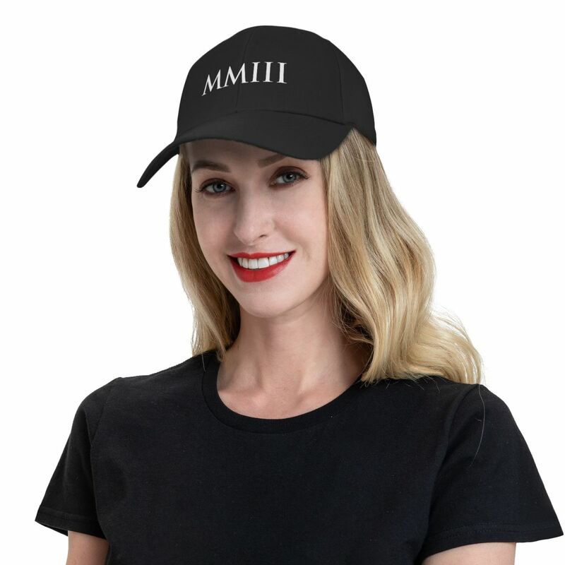 MMIII-قبعة بيسبول بالأرقام الرومانية للرجال والنساء ، قبعة على الموضة الشاطئية ، مقاس كبير ،