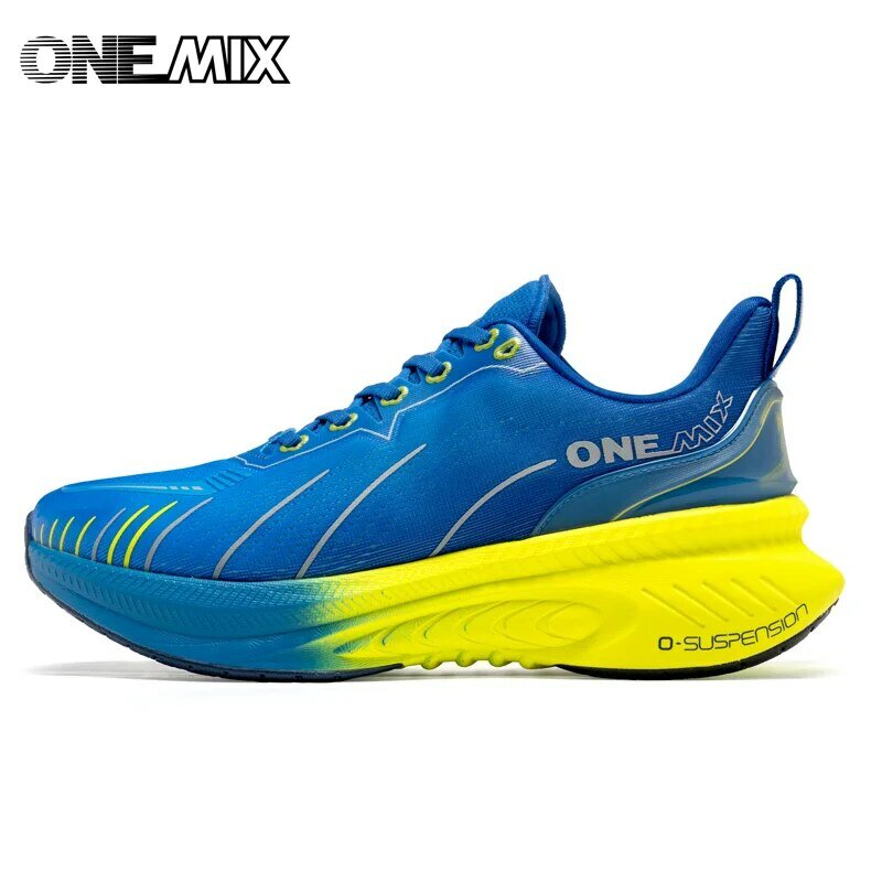 ONEMIX توسادات جديدة للرجال مناسبة للعدائين الثقيلة برباط رياضي للنساء مانع للإنزلاق في الهواء الطلق أحذية رياضية للذكور