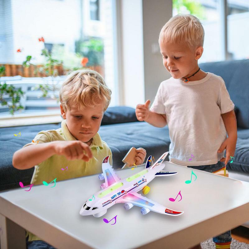 DIY بها بنفسك نموذج طائرة تجميعها للأطفال ، لعبة كهربائية للأولاد ، الطائرات مع الضوء والصوت والموسيقى وأضواء LED
