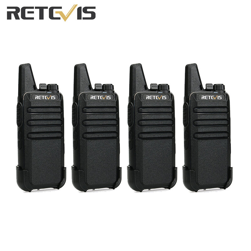 Retevis RT622 جهاز اتصال لاسلكي صغير 4 قطعة لاسلكي PMR446 FRS VOX المحمولة اتجاهين محطة راديو لمطعم الفندق