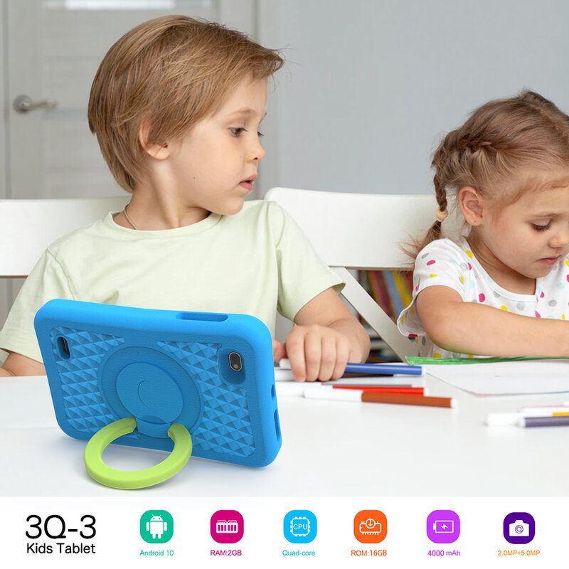 QPS تابلت للأطفال بشاشة 8 بوصة Android12 2 جيجا بايت 32 جيجا بايت رباعي النواة واي فاي جوجل بلاي تابلت للأطفال باللغة العبرية 4000mAH