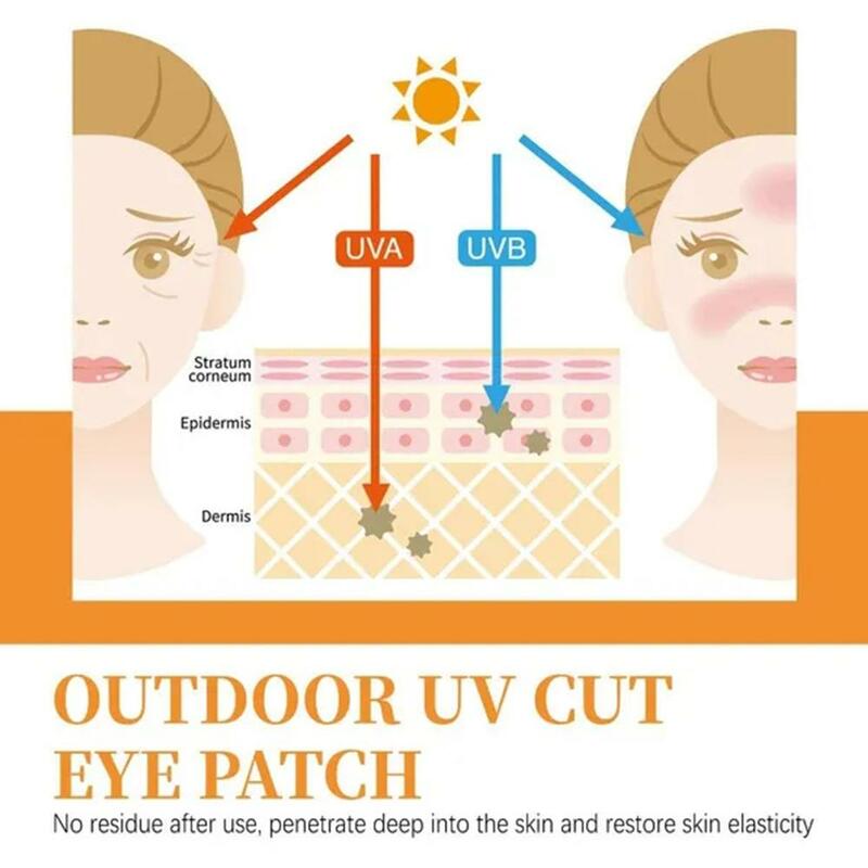 ترطيب تنفس الشمس حماية الوجه التصحيح ، الوجه جولف التصحيح ، ملصقات الأشعة فوق البنفسجية ل واقية من الشمس ، في الهواء الطلق قطع العين ، C4S3 ، 5 أزواج