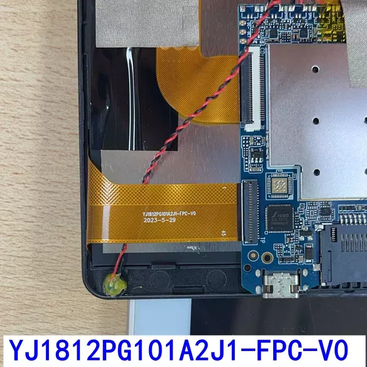 YJ1812PG101A2J1-FPC-V0 لوحة شاشة تعمل باللمس بالسعة ، إصلاح واستبدال أجزاء جديدة ، P/N ، YJ1812PG101A2J1