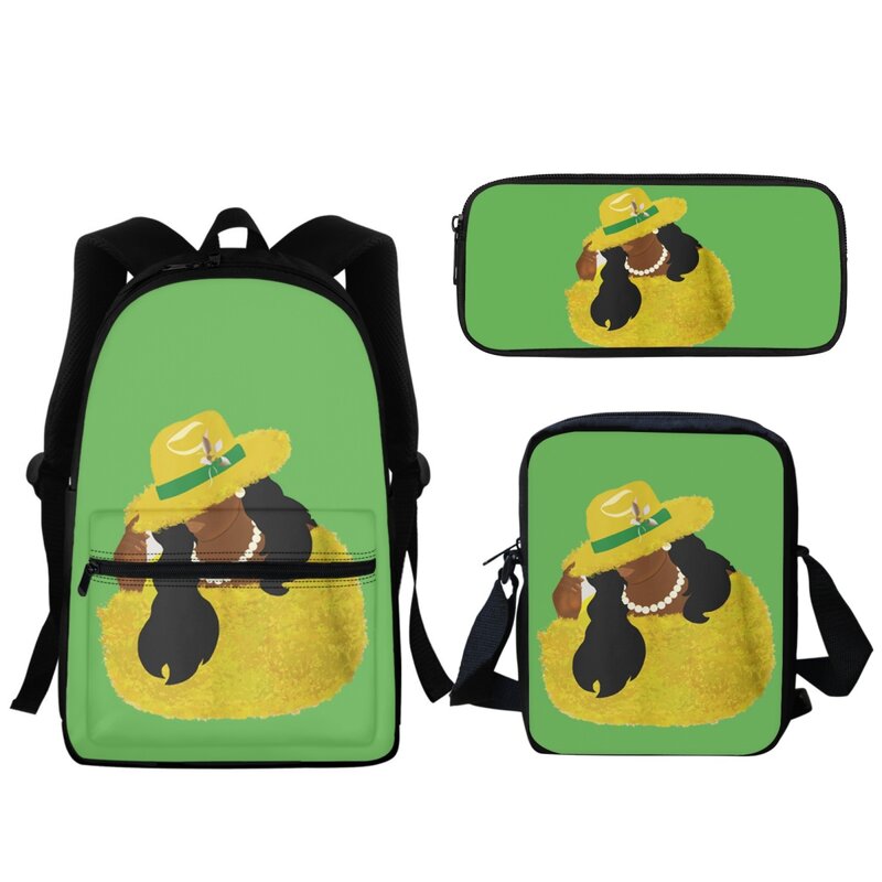 حقيبة ظهر Chi Eta Phi للنادي النسائي ، حقيبة مدرسية للأولاد والبنات ، حقيبة كتب للأطفال ، حقيبة غداء ، حقيبة صغيرة ، حقيبة أقلام رصاص ، هدية للطلاب ، 3