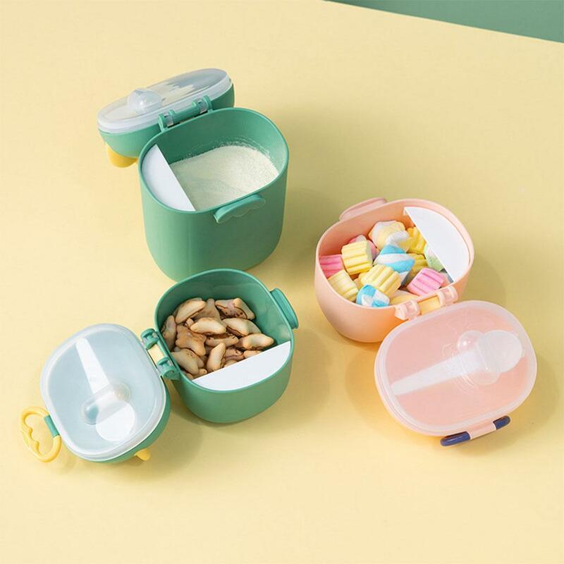 موزع مسحوق حليب الأطفال مع مقياس ، حاويات صيغة خضراء كبيرة