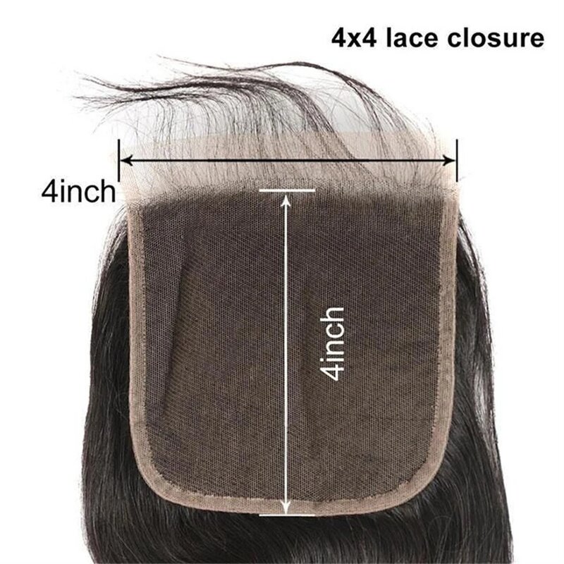 حزم شعر بشري مستقيم ، إغلاق مع حزم ، طبيعي ، دانتيل عالي الدقة ، جزء مجاني ، 26 بوصة ، 28 بوصة ، 30 بوصة ، إغلاق 4 × 4 ، 50 جم