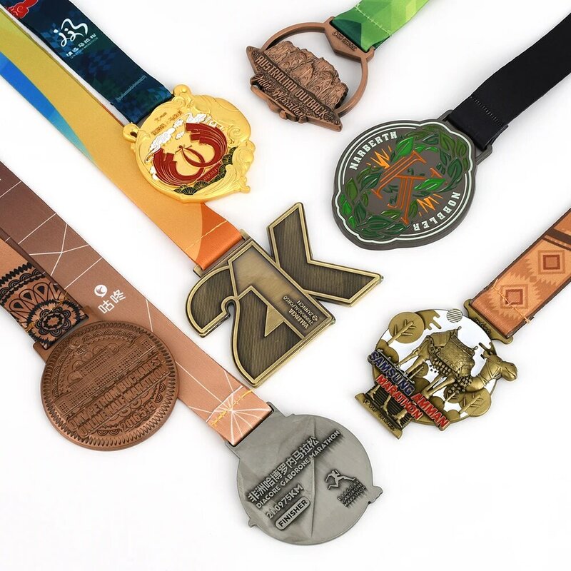 ميدالية التخصيص الميداليات الرياضية الذهب والفضة والبرونز الحرة طباعة مخصص ماراثون ميدالية رياضة الجري مباراة معدنية مخصصة
