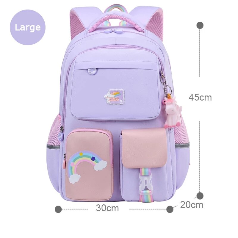 Pony Pendant School Bag For Teenagers Girls Children Waterproof Backpacks Kids Schoolbags Suitable For Grades 1-6 Mochilas Book
