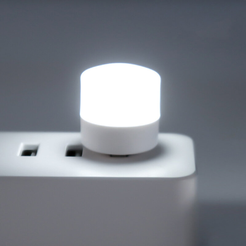 10 قطعة USB الطاقة مصباح LED صغير ليلة حماية العين مصباح للقراءة المحمولة مستديرة إضاءة غرفة النوم كول دافئ أبيض