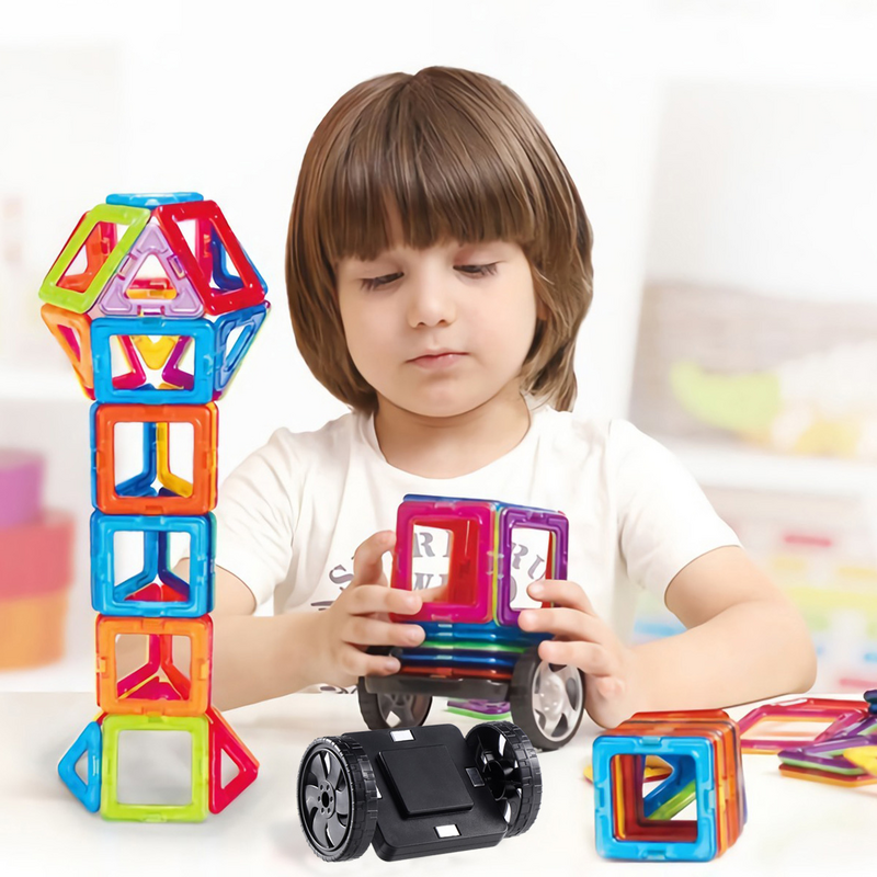 روسينس-ألعاب قاعدة بناء مغناطيسية ذكية للأطفال ، نمو دماغ الأطفال ، نمط عشوائي ، أسود ، 2 * *