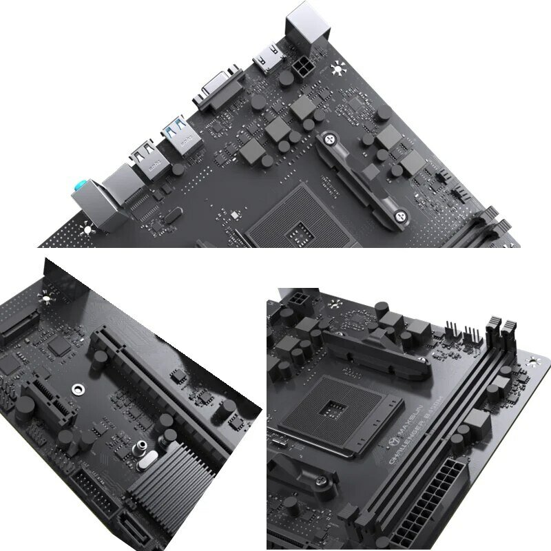 MAXSUN اللوحة الأم AMD B450M ثنائية القناة ذاكرة DDR4 AM4 APU اللوحة الرئيسية M.2 vme (تدعم Ryzen enny y y G CPU)