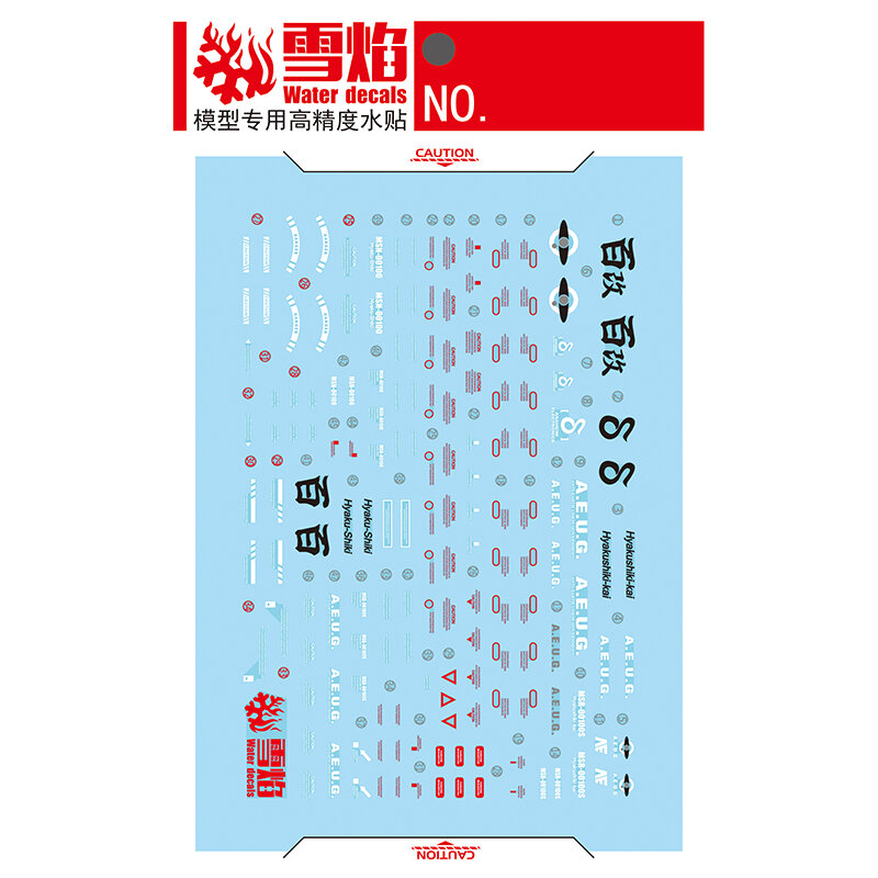 نموذج الشارات المياه الشريحة الشارات أداة ل 1/100 MG Hyaku-Shiki Ver 2.0 الفلورسنت ملصقا نماذج اللعب الملحقات