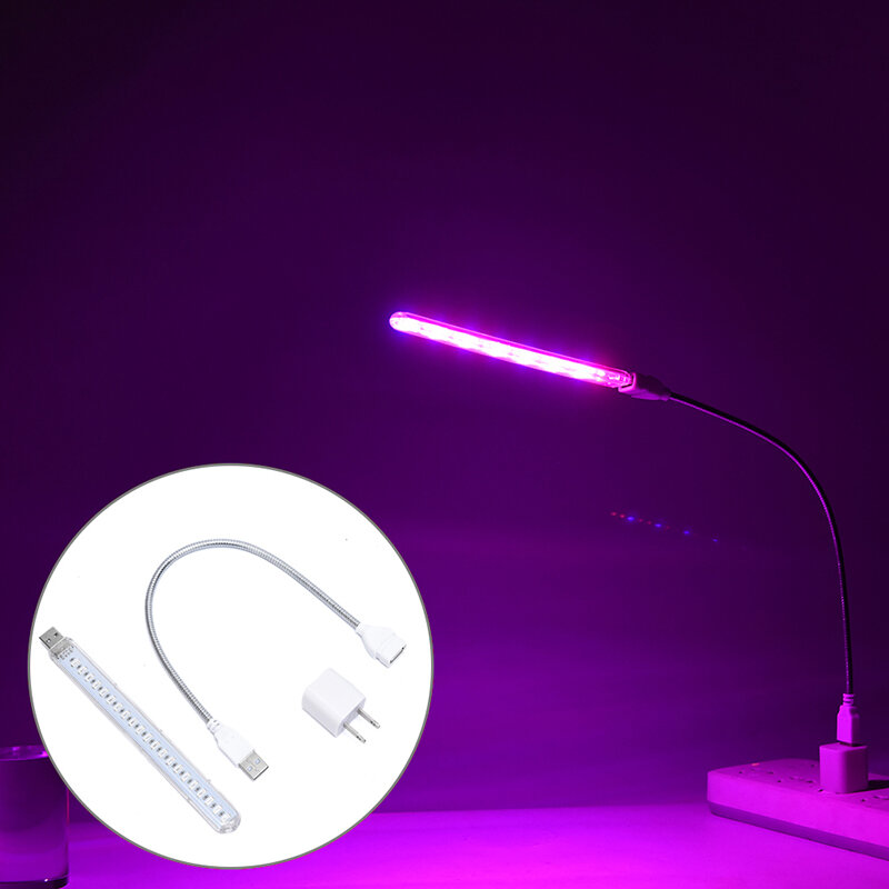 الطيف الكامل USB LED تنمو ضوء ، مصباح فيتو ، إضاءة النبات ، 10 واط ، تيار مستمر 5 فولت