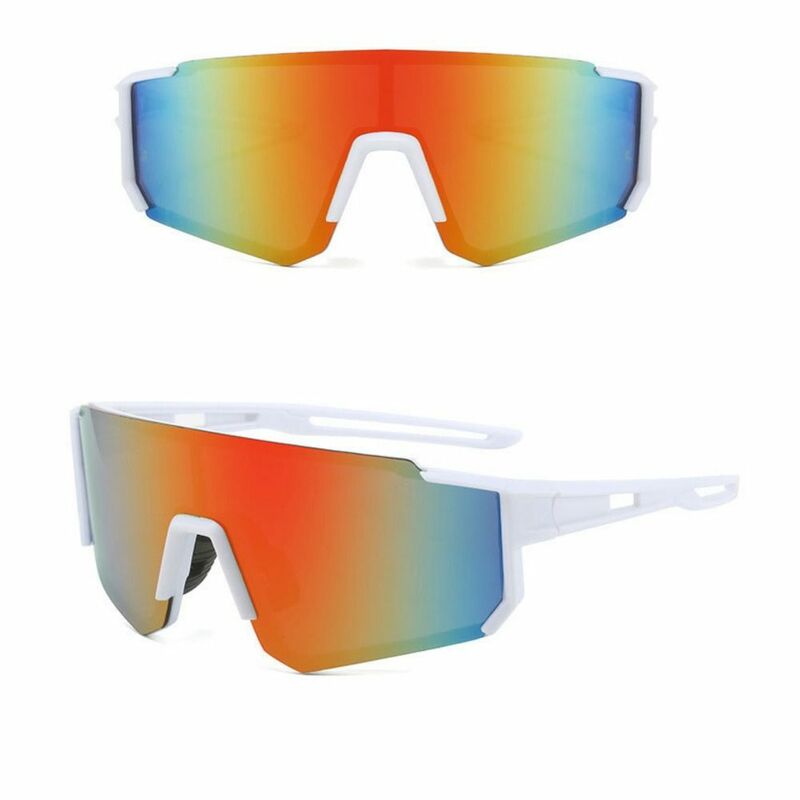 نظارات شمسية لركوب الدراجات مقاومة للأشعة تحت البنفسجية للرجال والنساء ، نظارات شمسية عالية الدقة بلون رياضي خارجي ، إطار كبير عتيق ، نظارات ركض مقاومة للرياح ، نظارة UV400