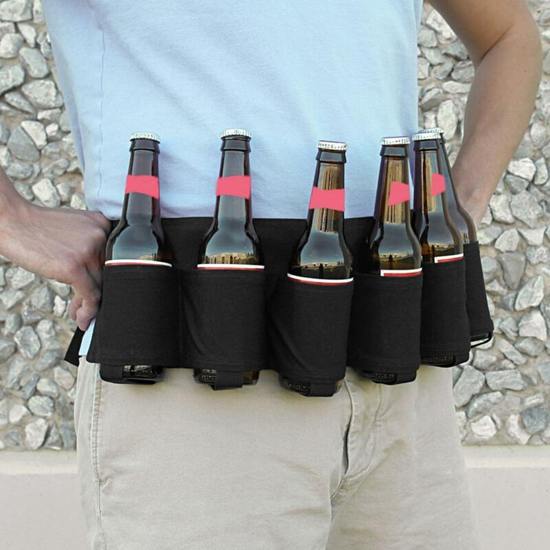 البيرة حزام مقاومة للاهتراء متعددة جيوب طويلة الأمد Redneck البيرة الصودا يمكن كامو الحافظة حزام للخارجية