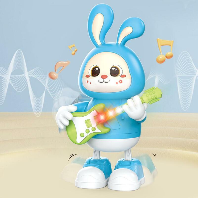 ألعاب أرنب لطيف للأطفال ، هزاز الرقص الأرنب ، لعب الغيتار ، ألعاب تعليمية تفاعلية الإلكترونية ، صوت غني ، M0Y0