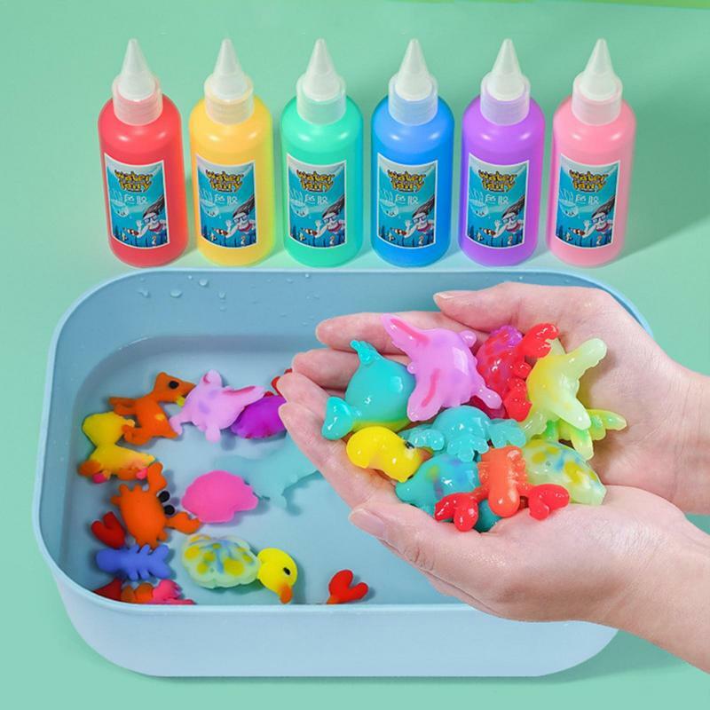 مجموعة ألعاب سحرية على شكل قزم مائي ملونة مصنوعة يدويًا على شكل قزم مائي لتعلم العلوم هدايا للأطفال لأعياد الميلاد والكريسماس
