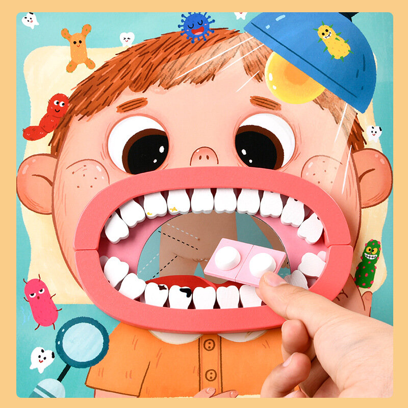 مجموعة الطبيب للأطفال التظاهر اللعب الأسنان لعب الأدوار ألعاب اكسسوارات المستشفى الطبية عدة أدوات ممرضة حقيبة لعب الأطفال هدية