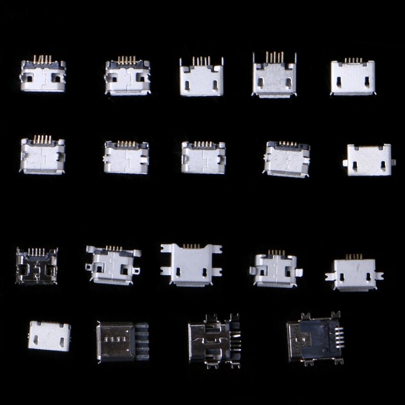 240 قطعة/صندوق 24 نماذج مايكرو USB موصل عدة المقبس جاك USB موصلات مجموعة ل MP3/4 لينوفو ZTE هواوي سامسونج سوني شاومي HTC
