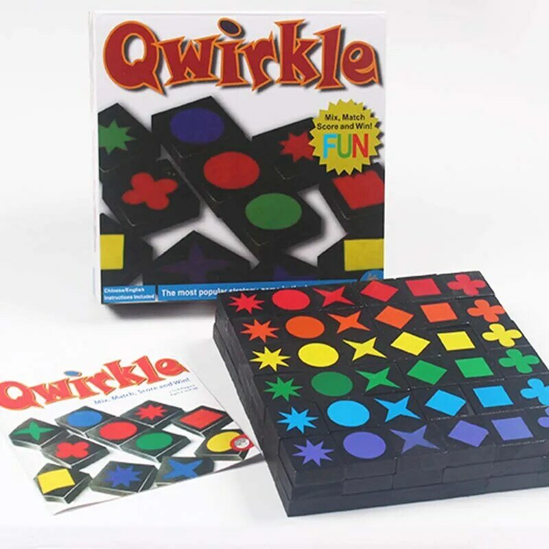 الجدة ألعاب تعليمية Qwirkle شطرنج خشبي الوالدين والطفل ألعاب تفاعلية لعب للأطفال والكبار