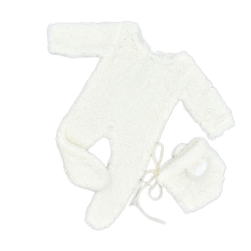 الرضع التصوير الدعائم القدمين رومبير البربرية الصوف قبعة الوليد دش هدية P31B