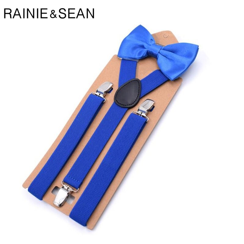 RAINIE SEAN-حزام بحمالات مع فيونكة ، حزام زفاف جلدي أحمر للرجال والنساء والأطفال