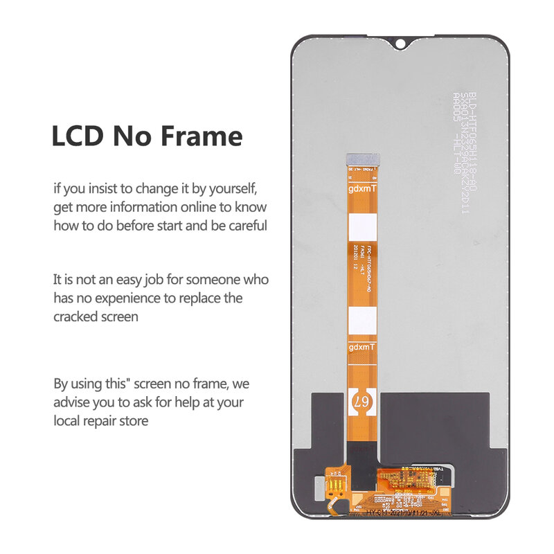 شاشة LCD 6.52 "أصلية لـ Oppo A54s مع إطار CPH2273 محول رقمي لشاشة تجميع قطع غيار