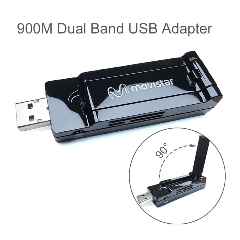 RT3573 802.11abgn 2.4G/5G بطاقة لاسلكية مزدوجة النطاق 900M محول USB واي فاي لاسلكي F0T1