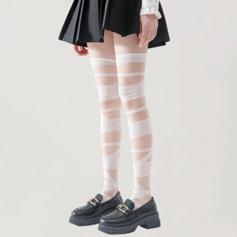 لوليتا الفتاة جوارب الركبة عالية ، جوارب الركبة عالية ، طويلة ، شفافة ، رقيقة جدا ، النمط الياباني ، Y2k ، الفخذ العليا ، المرأة #5