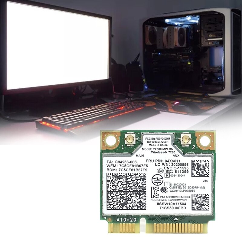 بطاقة لاسلكية 7260HMW 04X6011 2.4Ghz BT4.0 عالية السرعة لأجهزة الكمبيوتر المحمولة K4350 K4250 B5400 M5400 M4400S S410 S310 S540