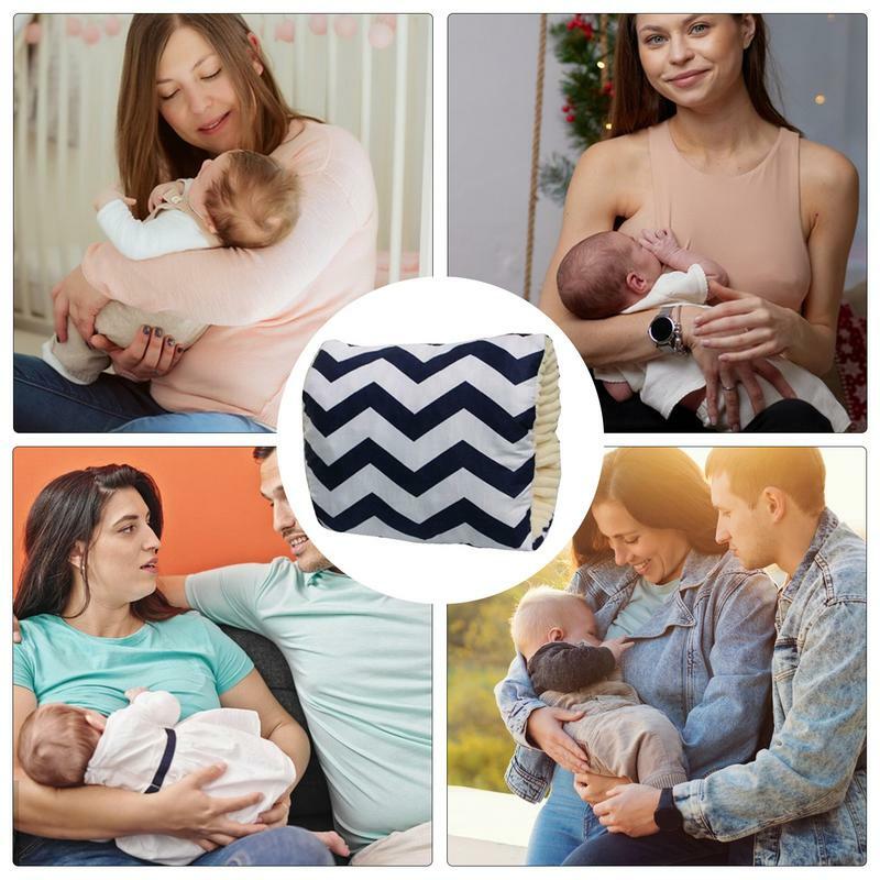 وسادة المهد المريحة المضادة للبصق للأمهات وحديثي الولادة ، دعامة الرأس الناعمة لتغذية الزجاجة ، ثقب الذراع