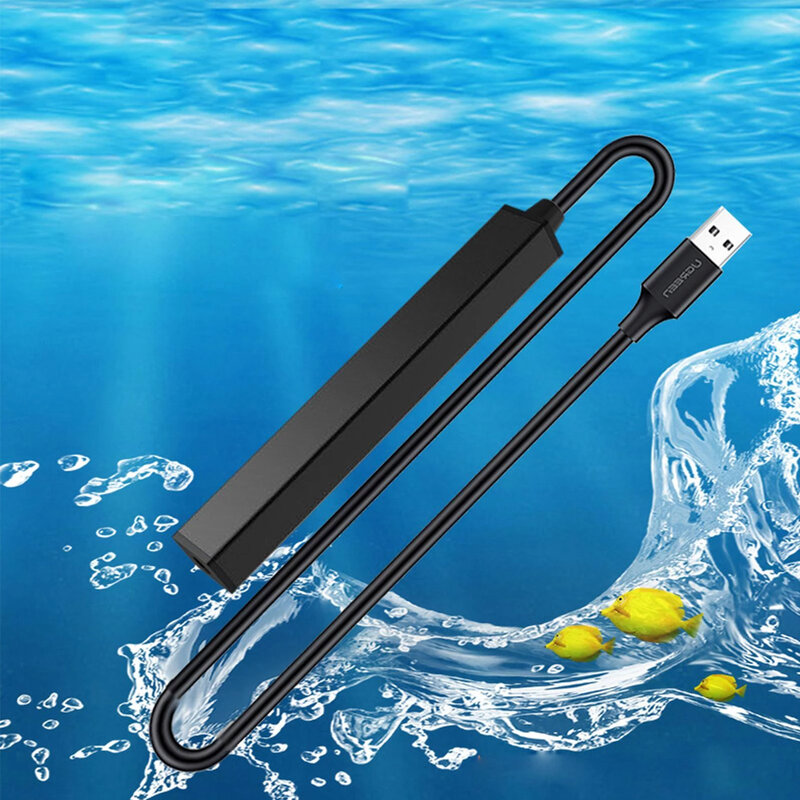 حوض سمك صغير سخان USB شحن 5 واط ل 2.5L خزان الأسماك الصغيرة سخان صغير توفير الطاقة أكثر من درجة الحرارة حماية الملحقات