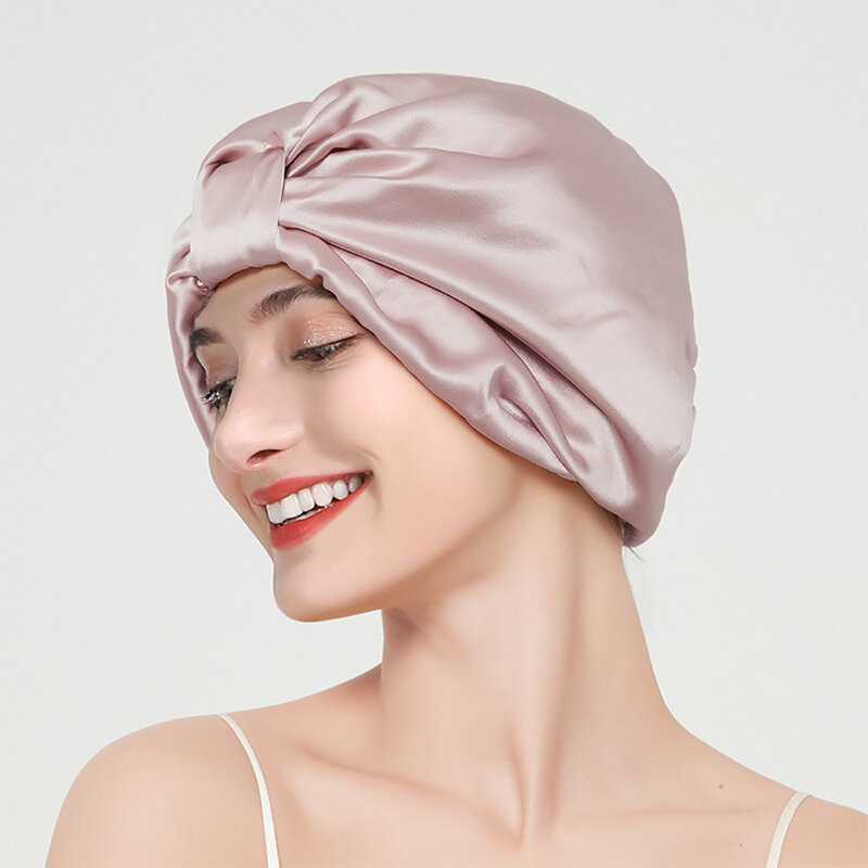 قبعات ليلية حريرية من التوت للنساء ، نقي ، عمامة حرير طبيعي ، قبعة تساقط الشعر ، غلاف الرأس