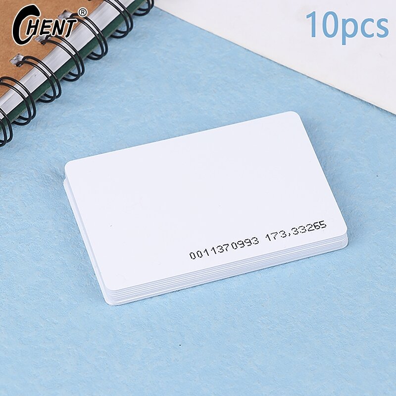 بطاقة بيضاء مع فيلم ، IC ، TK4100 ، مطبوعة على الوجهين ، بطاقة PVC ، تصريح عمل المعرض ، 10 صورة