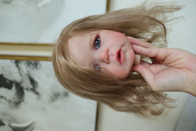 25 بوصة رسمت عدة 3-D الجلد تولد من جديد الطفل ساندي مع الشعر المجعد الطويل الكورية نمط تفكيك عدة لعب للأطفال لتقوم بها بنفسك جزء