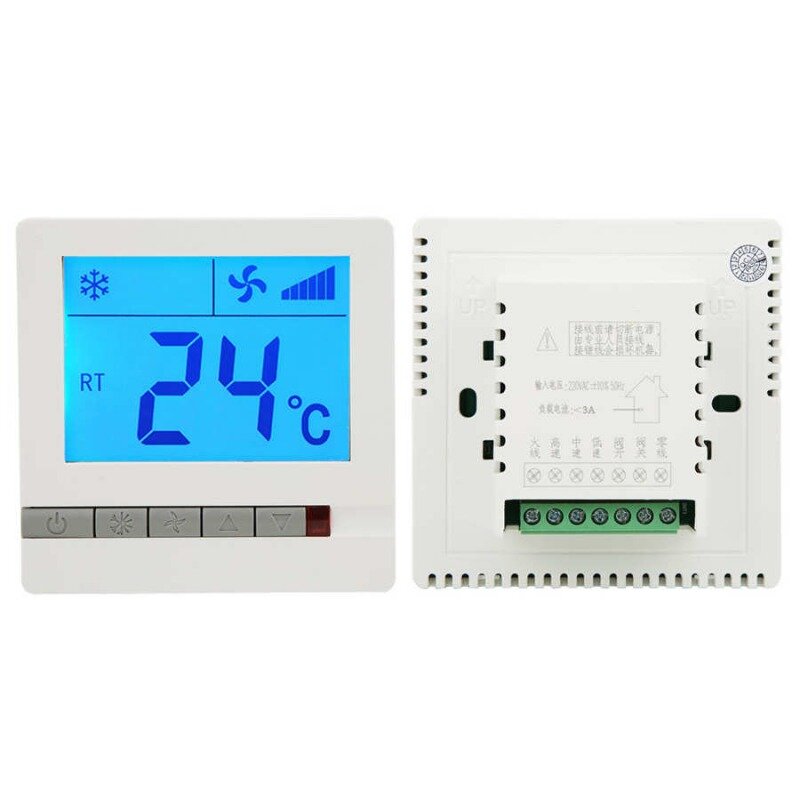 LCD الرقمية ترموستات تأخير ضاغط حماية مروحة لفائف وحدة تحكم في درجة الحرارة ترموستات لمكيف الهواء