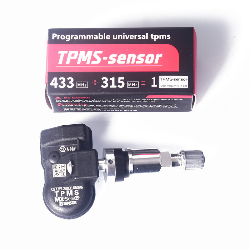 سيارة TPMS مراقبة ضغط الإطارات نظام الاستشعار ، 2in 1 ، 315MHz ، 433MHz ، Mx ، الاستشعار للبرمجة ، البرمجة العالمية ، TS508 ، TS600 ، 1 قطعة