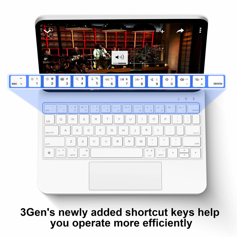 لوحة مفاتيح سحرية لجهاز ipad pro 11 ، air 4 air 5 air 6 ، ipad من الجيل العاشر ، الجيل السادس والخامس الرابع والثالث ، الجيل الثالث