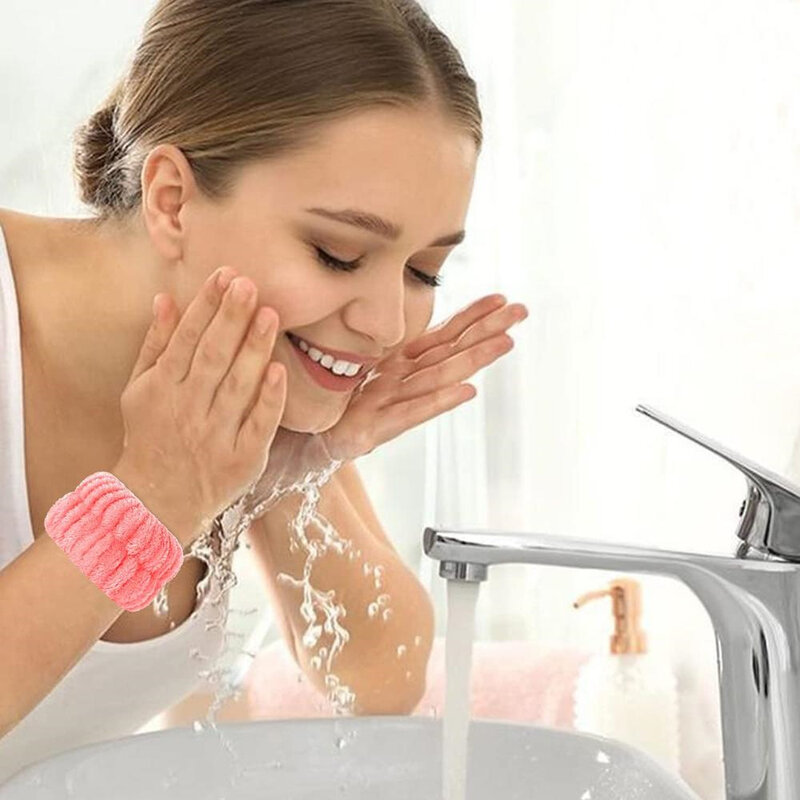 1 قطعة النساء ذراعيك لينة للمس ل اليوغا تشغيل الوجه غسل الأساور لغسل الوجه سبا المعصم منشفة ستوكات ماصة