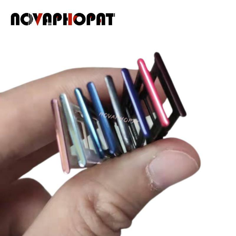 Novaphopat العلامة التجارية الجديدة سيم بطاقة صينية ل فيفو Y12 Y15 Y17 Y75 سيم حامل فتحة محول قارئ دبوس