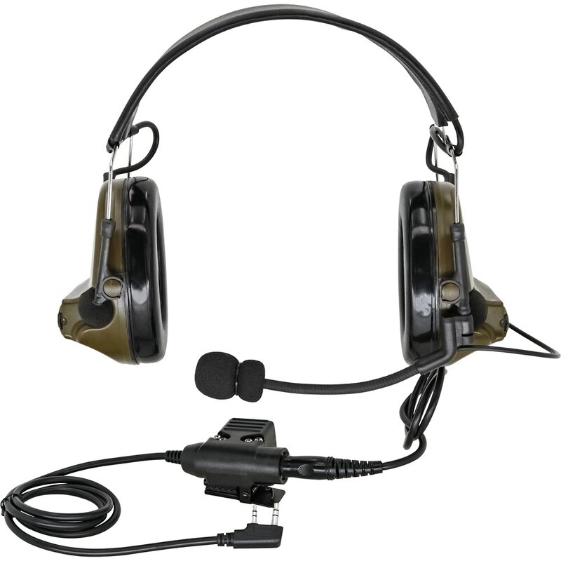سماعة رأس تكتيكية إلكترونية من tciسماعة رأس Comtac II للحد من الضوضاء لاقط حماية السمع سماعة رأس تكتيكية & U94 PTT