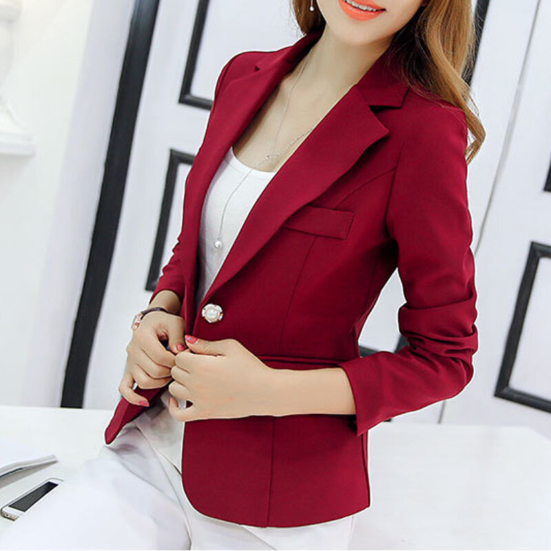أسود المرأة السترة 2022 الرسمي سليم بليزر سيدة مكتب بدلة عمل جيوب جاكيتات معطف الإناث كوريا عادية قصيرة السترة فام