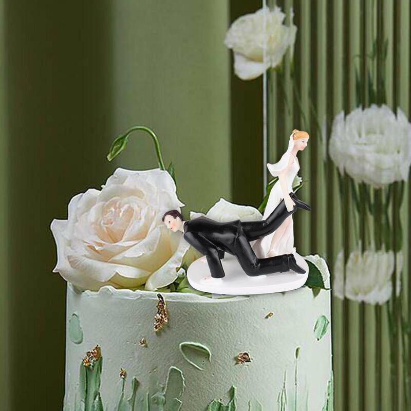 كعكة الزفاف توبر لحفل الذكرى ، مضحك زوجين تمثال ، عمل فني فريد ، العروس والعريس ، زوجين تمثال